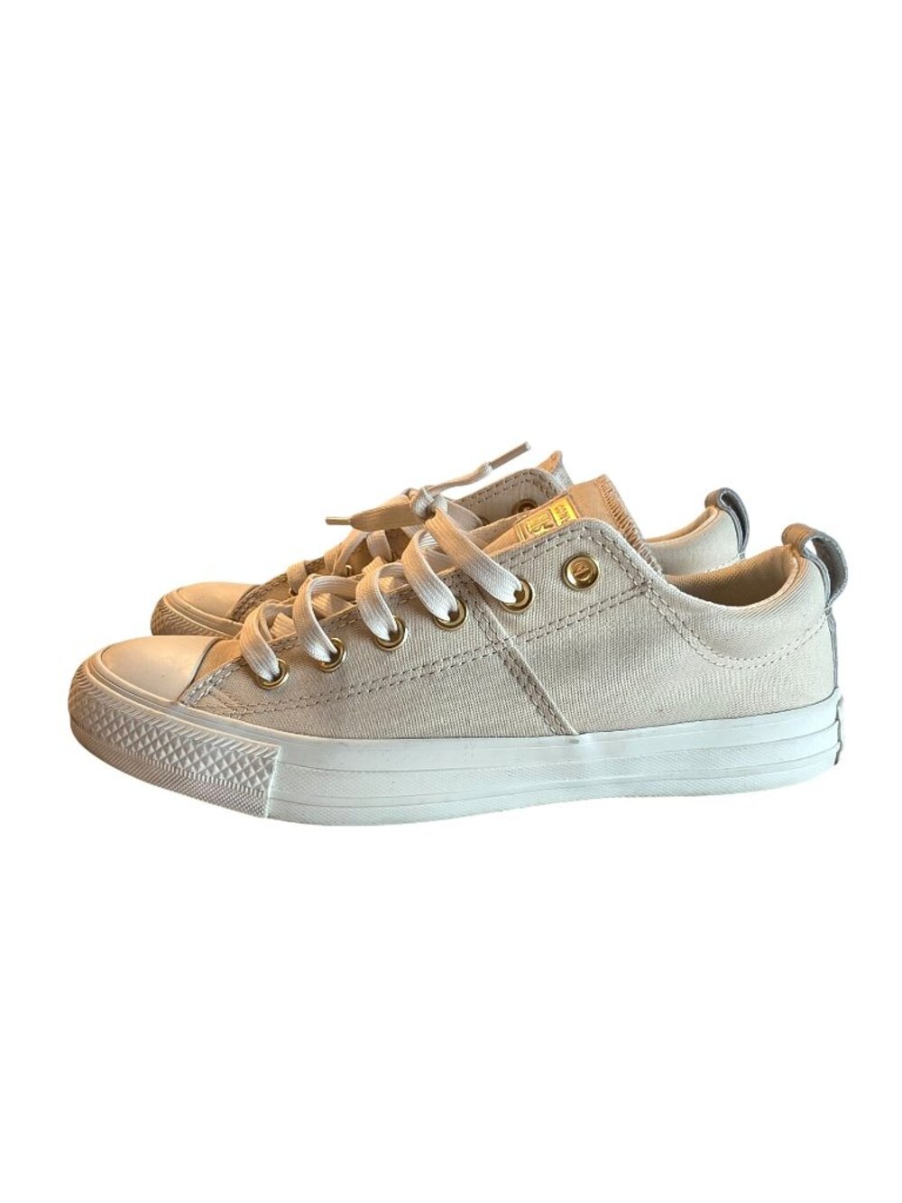 Converse Chuck Taylor Madison Low Top Sneakers Women 9 Beige Canvas Lace Up